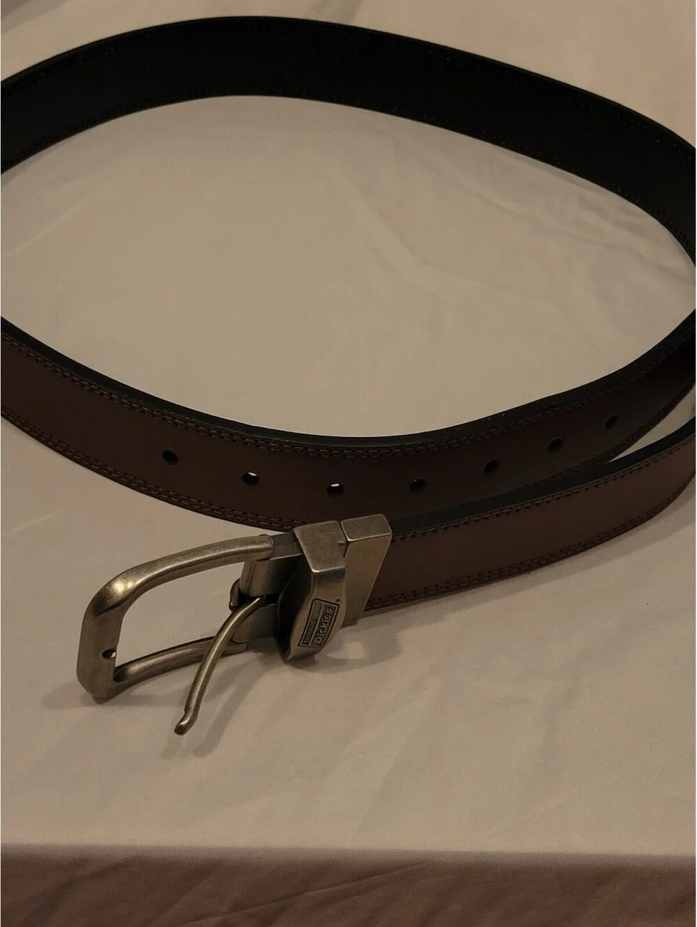 Dickies Men's  Size 40 Heavy-Duty Industrial Work Belt - Durable Leather Brown